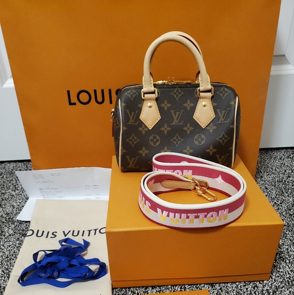 🔴SOLD🔴2️⃣3️⃣9️⃣5️⃣SPEEDY BANDOULIÈRE 20 PINK STRAP - Picture 8 of 9